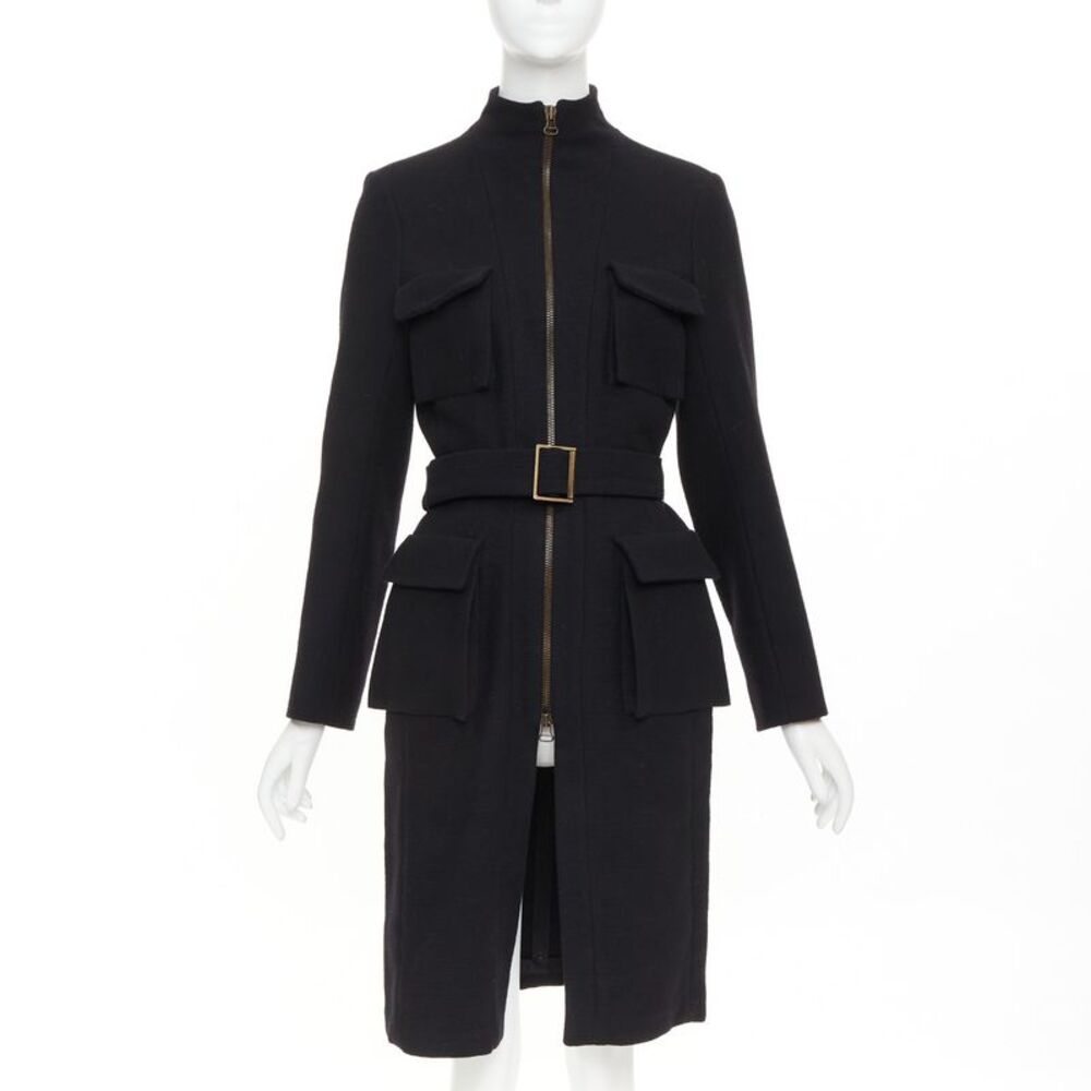 Lanvin 2003 Wool Belted Long Coat